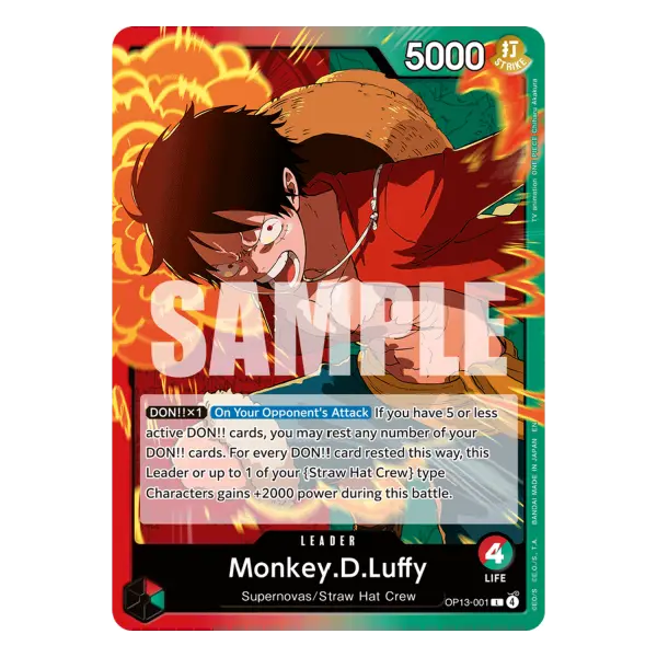 Monkey D. Luffy OP13-001 Ichiban Kuji Promo