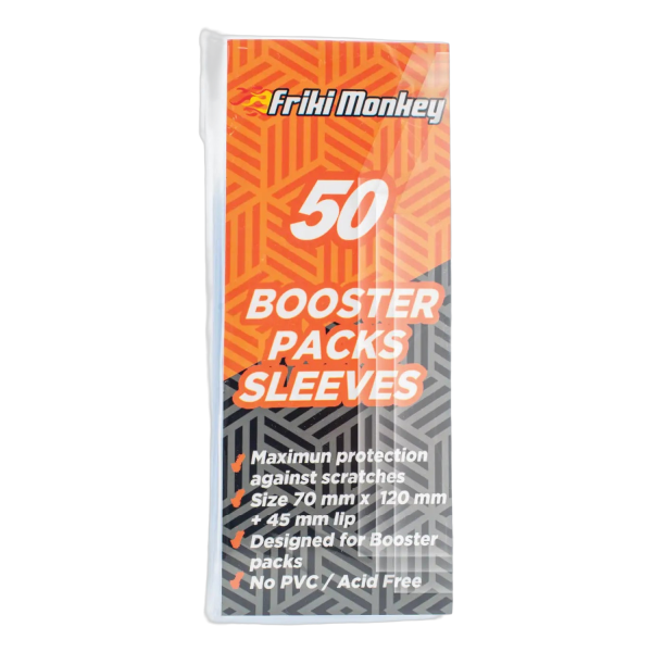 Friki Monkey Booster Pack Sleeves Resealable 70x120 mm (50er Pack)