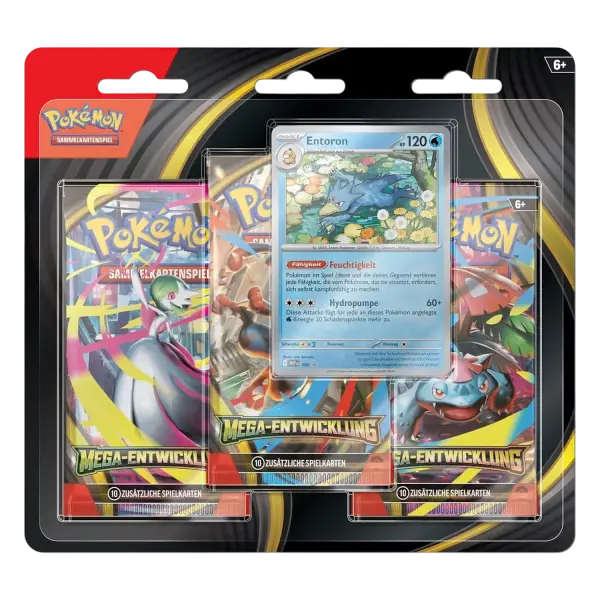 Pok&eacute;mon Mega-Entwicklung: Wachsendes Chaos (ME04) Blister &ndash; 3er Entoron &ndash; Deutsch